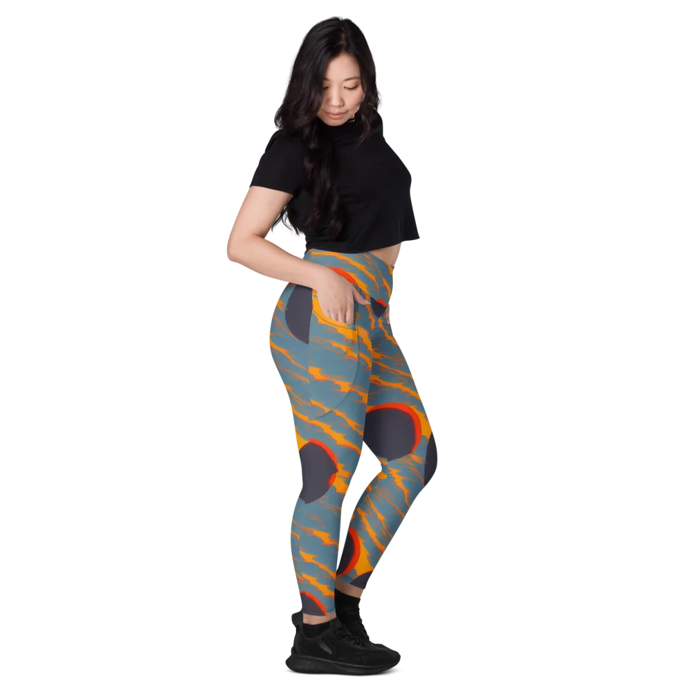 Flames of Gravity on Leggings with Pockets — Right