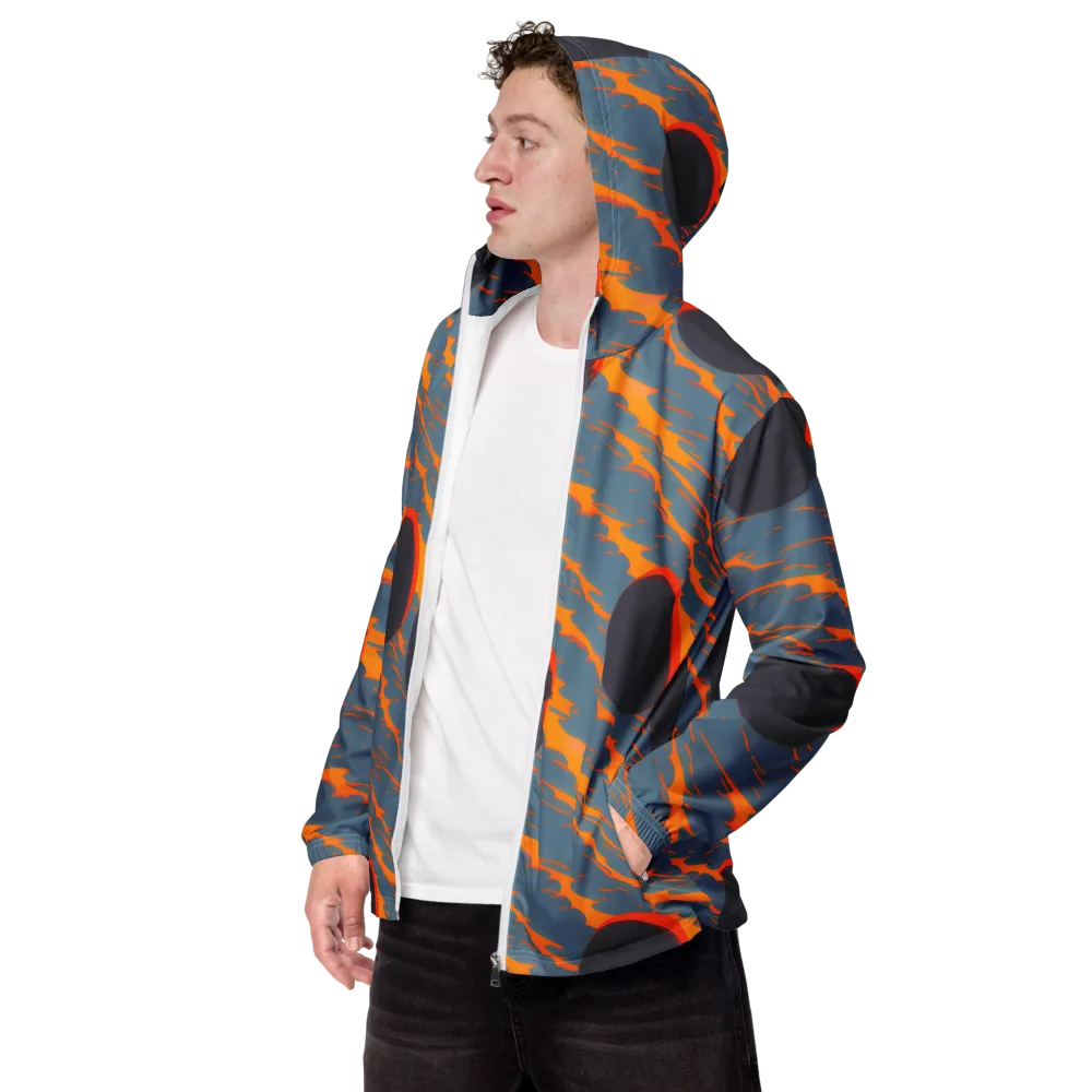 Flames of Gravity on Men's Windbreaker — Left Front