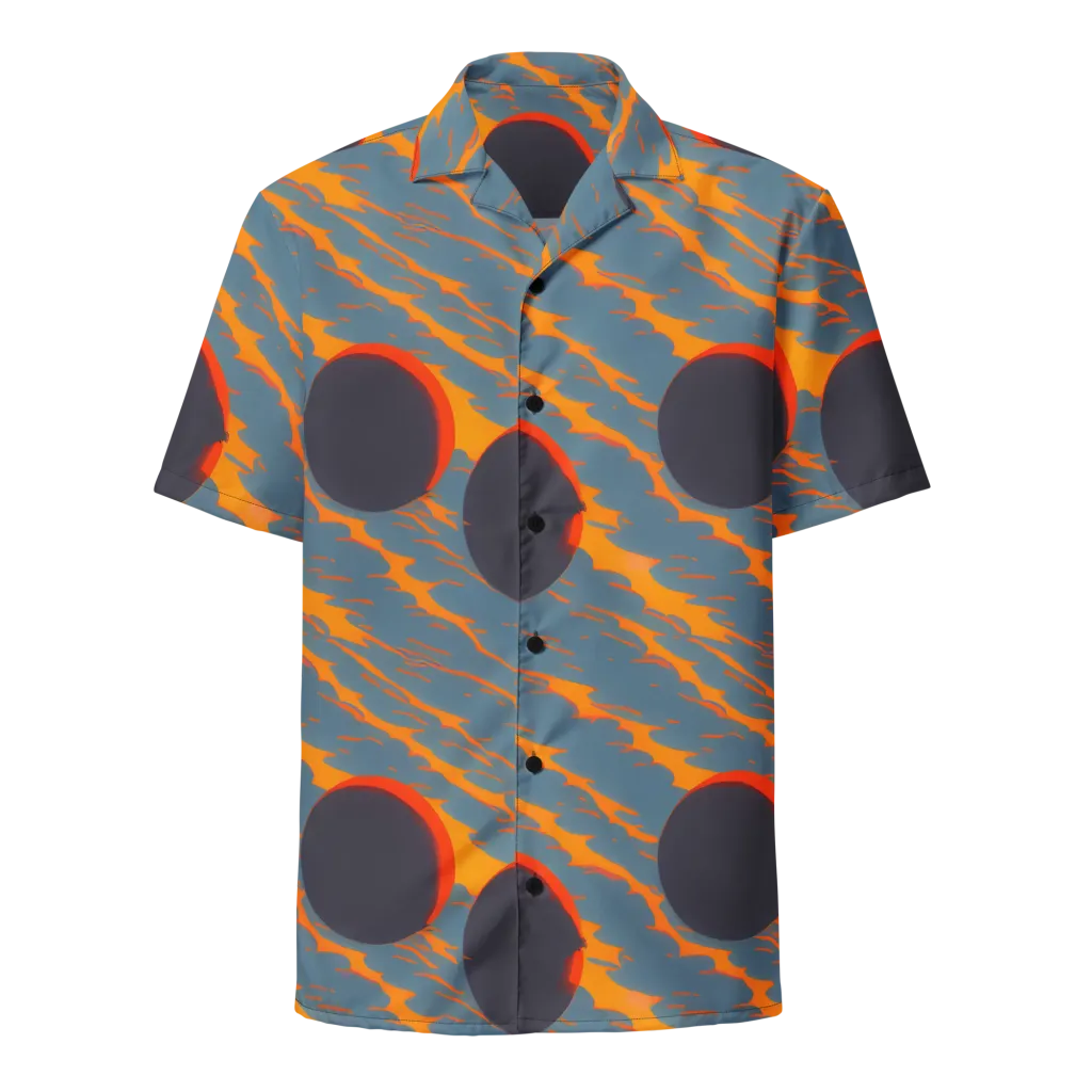 Flames of Gravity on Button Shirt — Front
