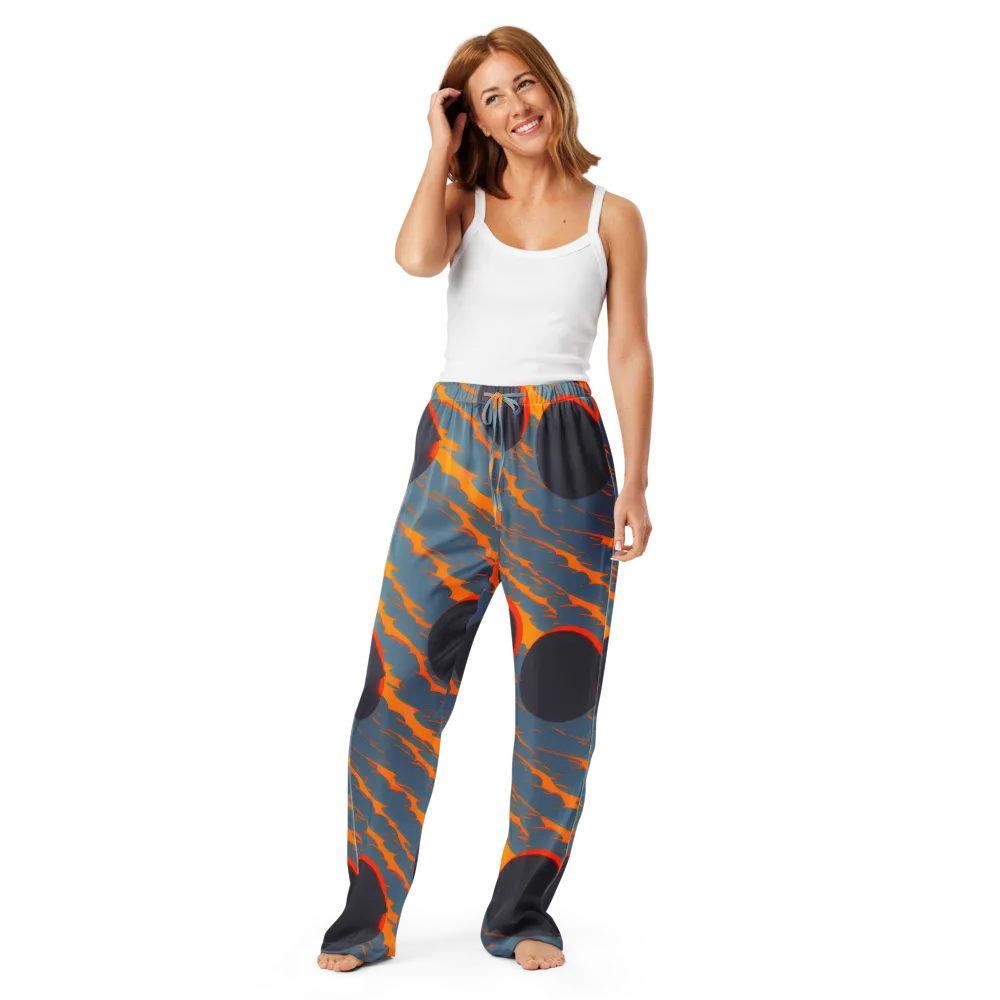 Flames of Gravity on Women's Pajama Pants — Front
