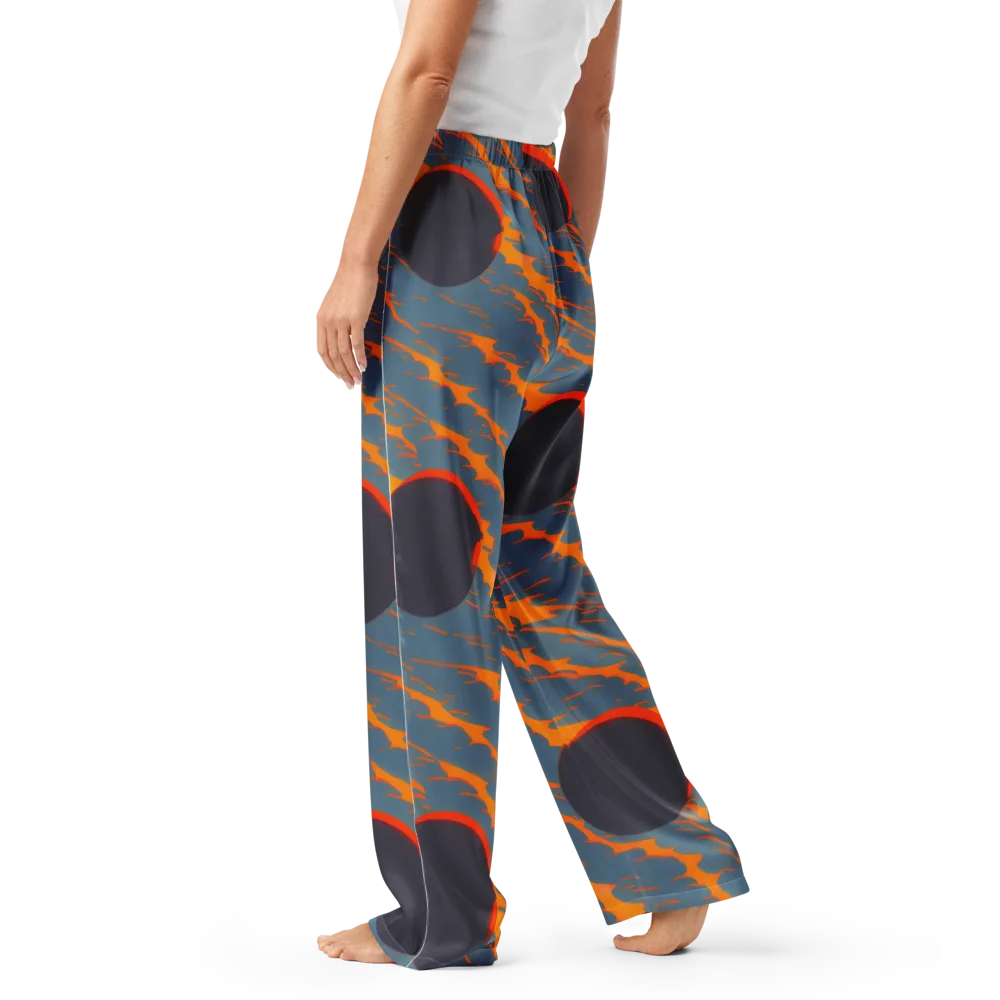 Flames of Gravity on Women's Pajama Pants — Left