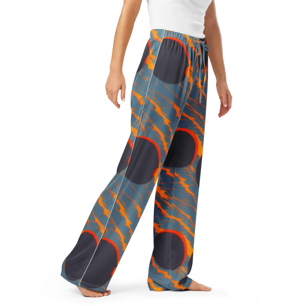 Flames of Gravity on Women's Pajama Pants — Right Front