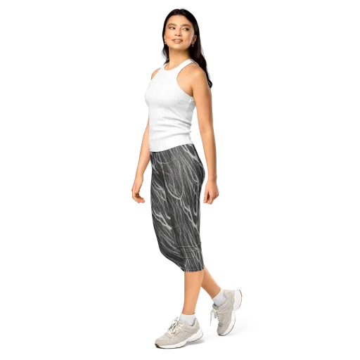 Glimmering Ghosts on a Capri Leggings