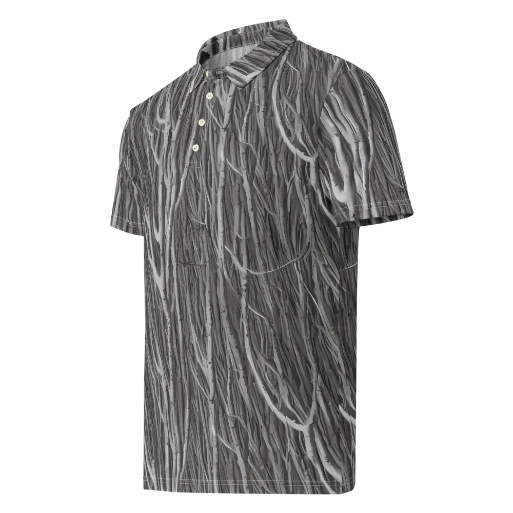 Glimmering Ghosts on Men's Slim Fit Polo Shirt — Left Front