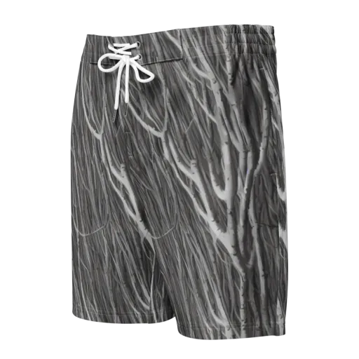 Glimmering Ghosts on a Men's Board Shorts