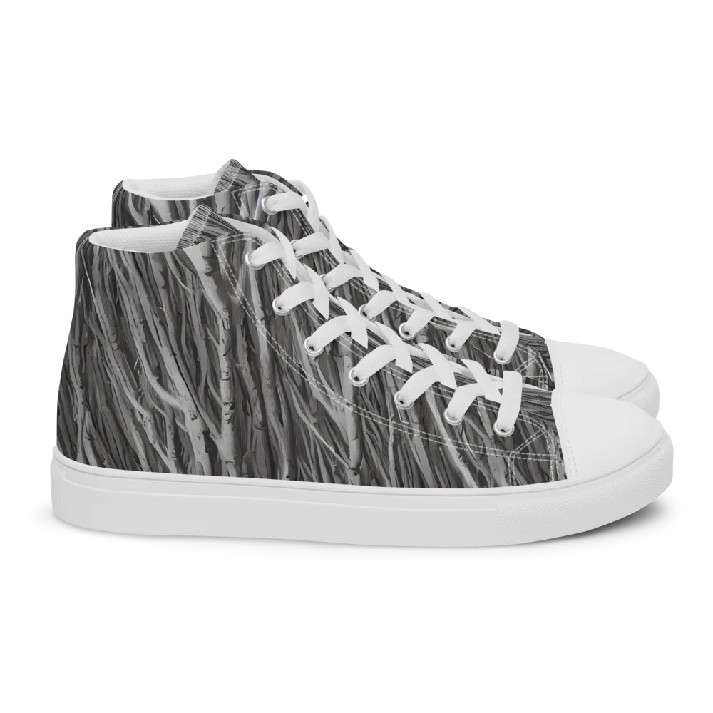 Glimmering Ghosts on Women's High Top Canvas Shoes — Right