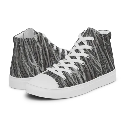 Glimmering Ghosts on a Women's High Top Canvas Shoes