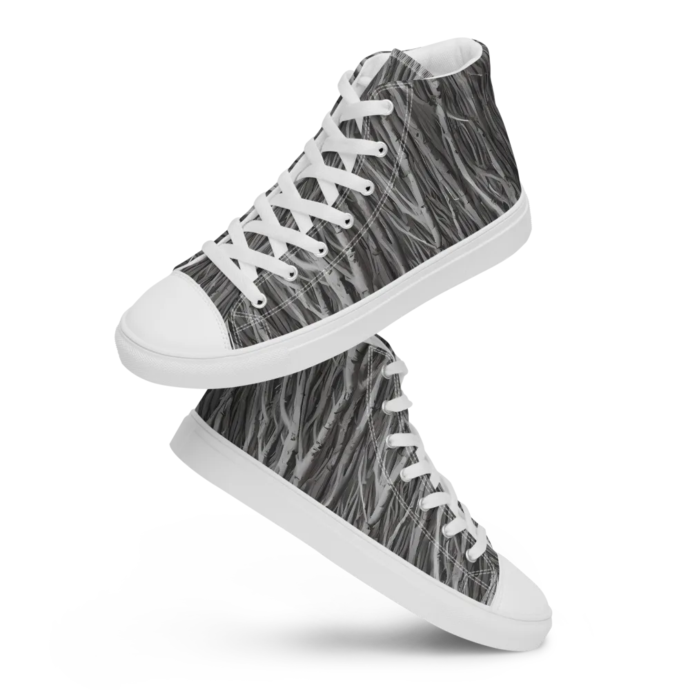 Glimmering Ghosts on Women's High Top Canvas Shoes — Front
