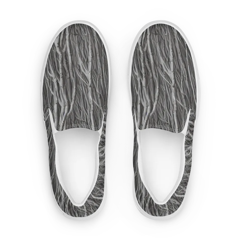 Glimmering Ghosts on Men's Slip-On Canvas Shoes — Front