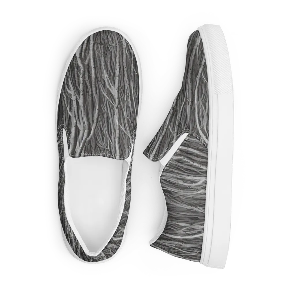 Glimmering Ghosts on Men's Slip-On Canvas Shoes — Front