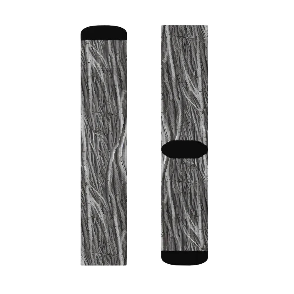 Glimmering Ghosts on Socks — Right Sock