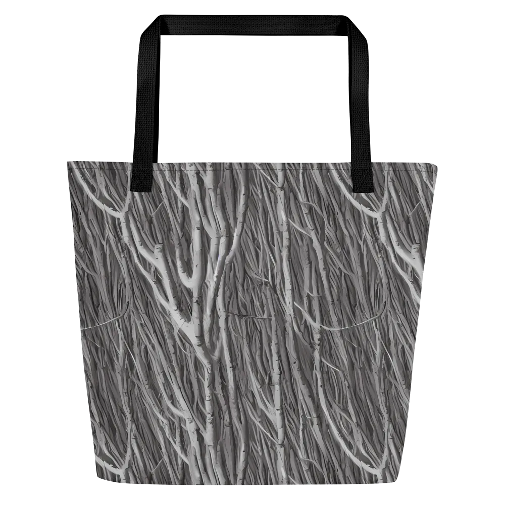 Glimmering Ghosts on Large Tote Bag W/ Pocket — Front
