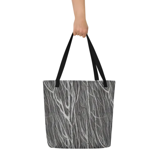 Glimmering Ghosts on a Large Tote Bag W/ Pocket
