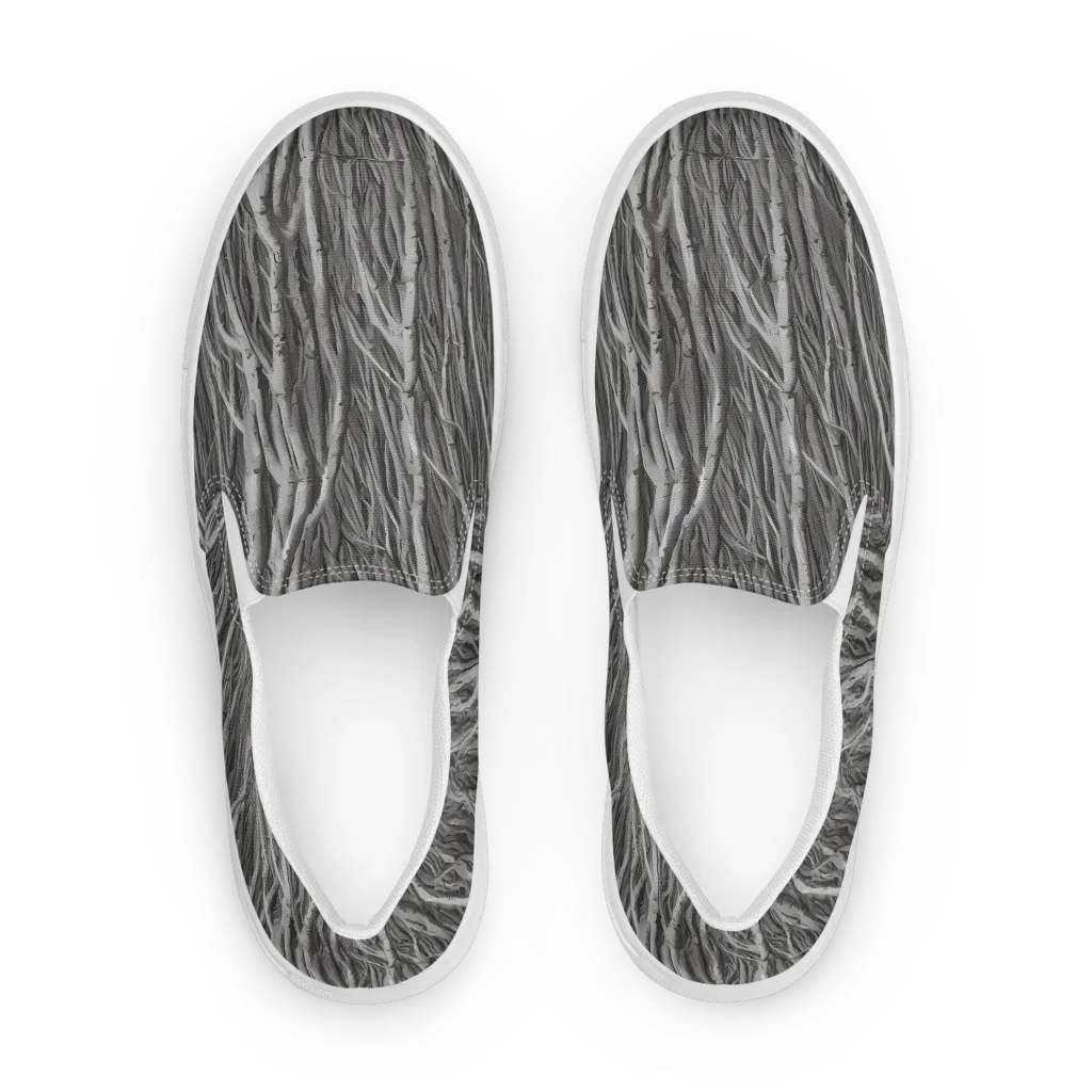 Glimmering Ghosts on Women's Slip-On Canvas Shoes — Front