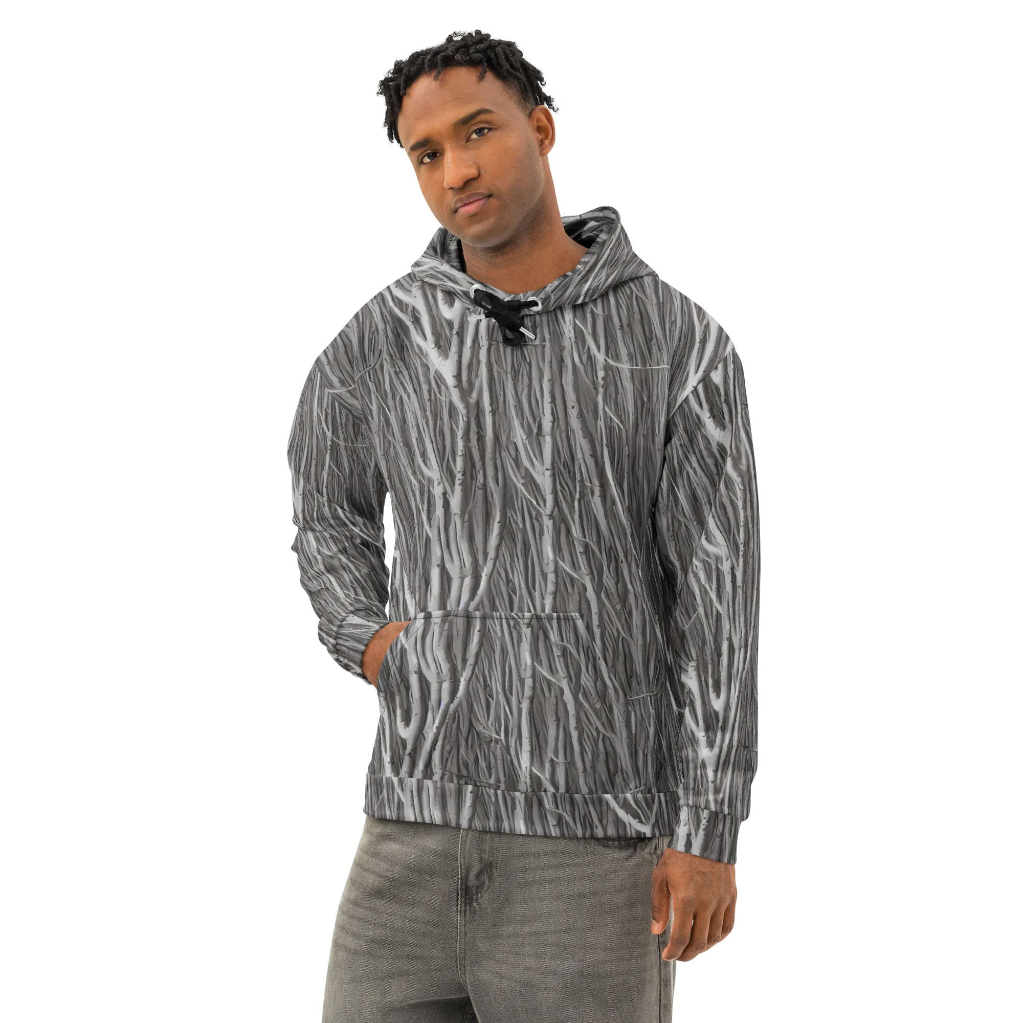 Glimmering Ghosts on Cotton Hoodie — Left Front