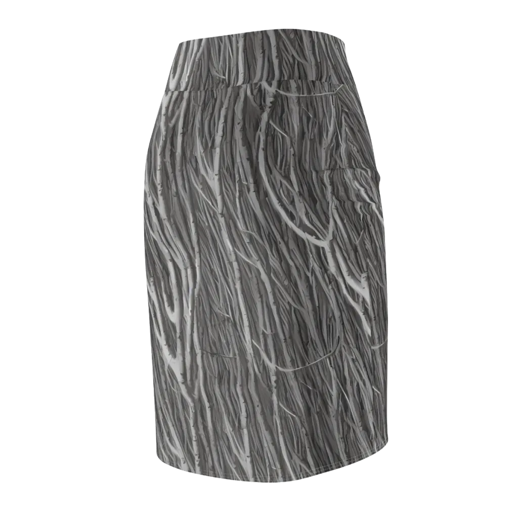 Glimmering Ghosts on Pencil Skirt — Back Side