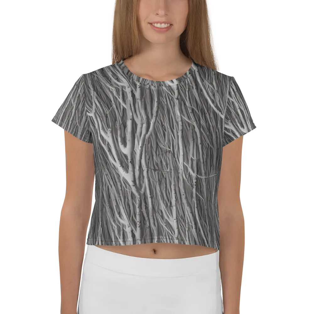 Glimmering Ghosts on Crop Tee — Front
