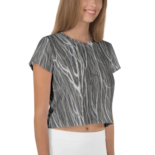 Glimmering Ghosts on a Crop Tee