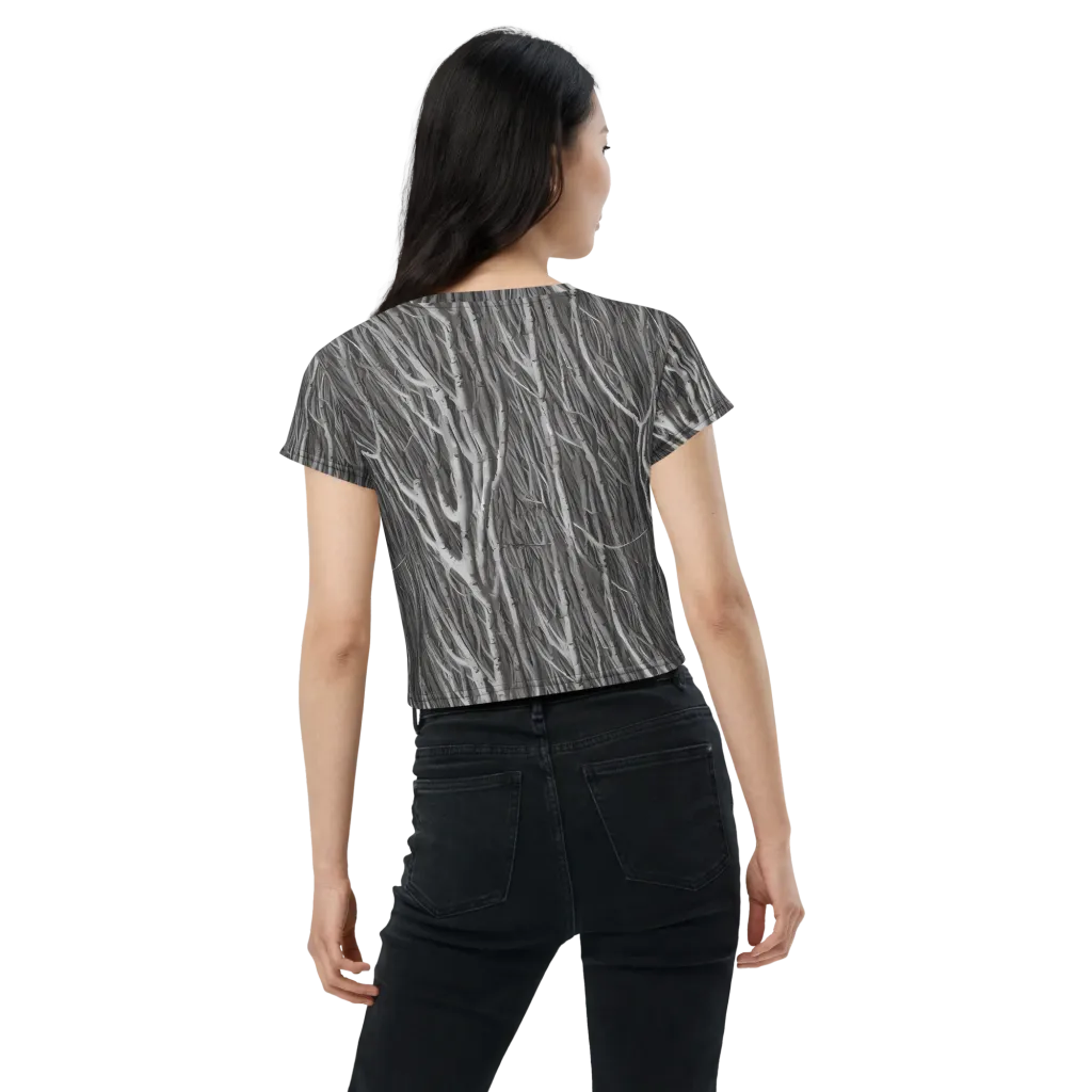 Glimmering Ghosts on Crop Tee — Back