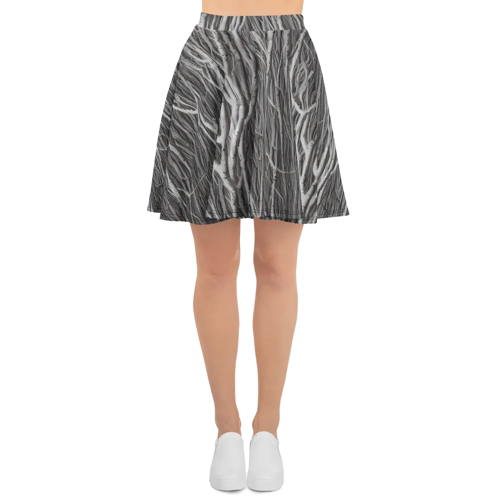 Glimmering Ghosts on Skater Skirt — Front