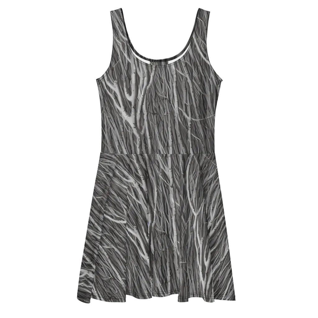 Glimmering Ghosts on Skater Dress — Front