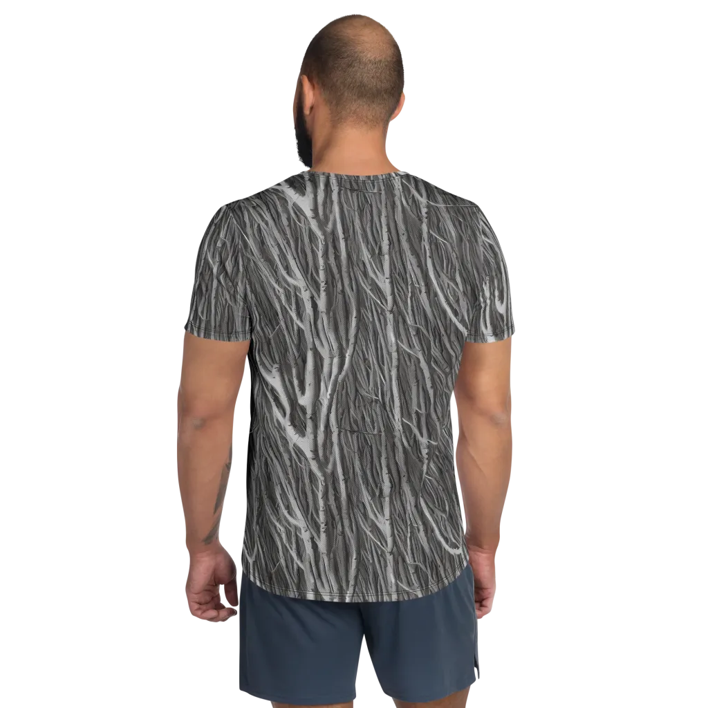 Glimmering Ghosts on Men's Athletic T-Shirt — Back
