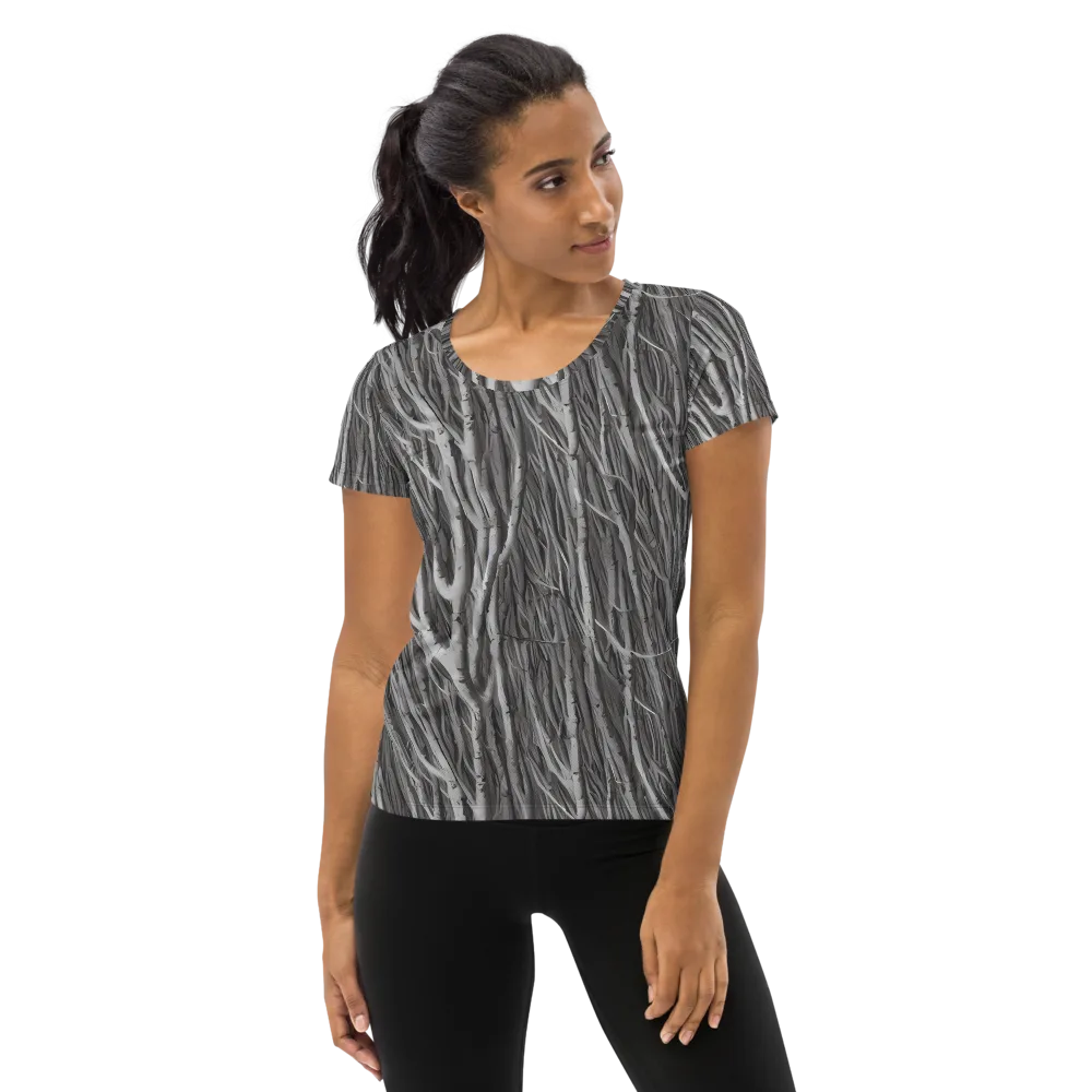 Glimmering Ghosts on Women's Athletic T-Shirt — Front