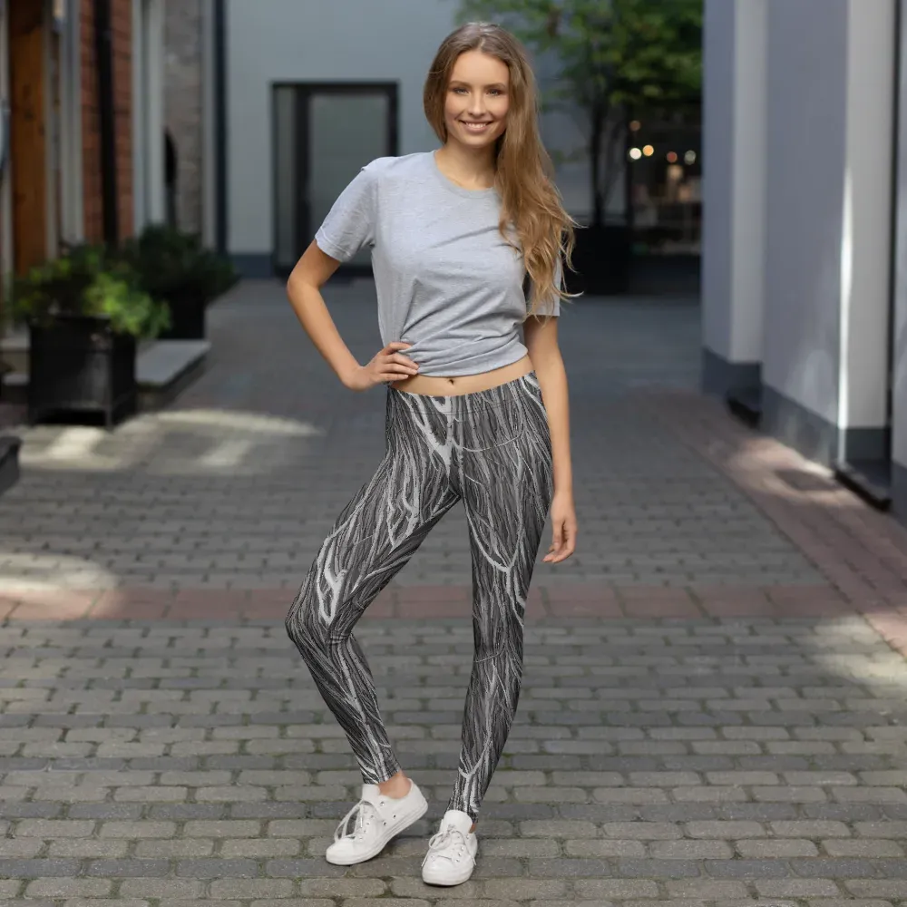 Glimmering Ghosts on Leggings — Front