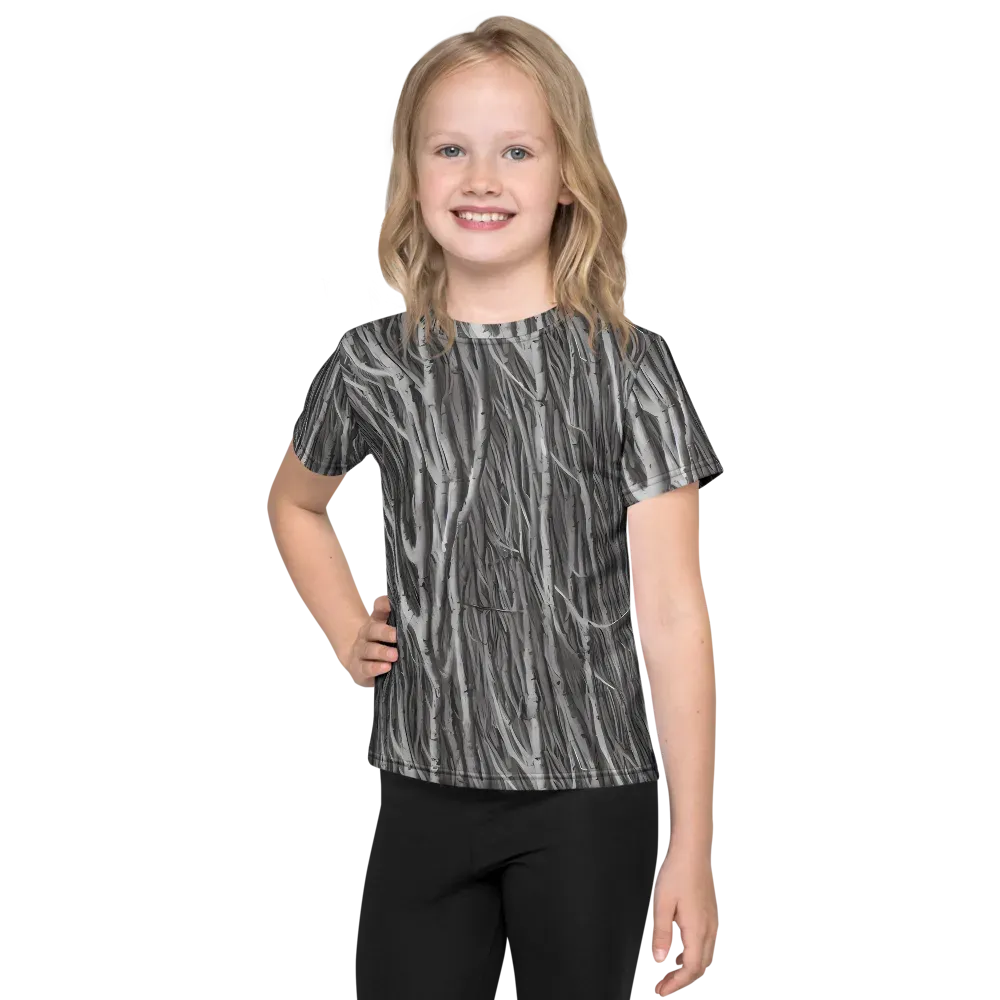 Glimmering Ghosts on Kids Crew Neck T-Shirt — Front