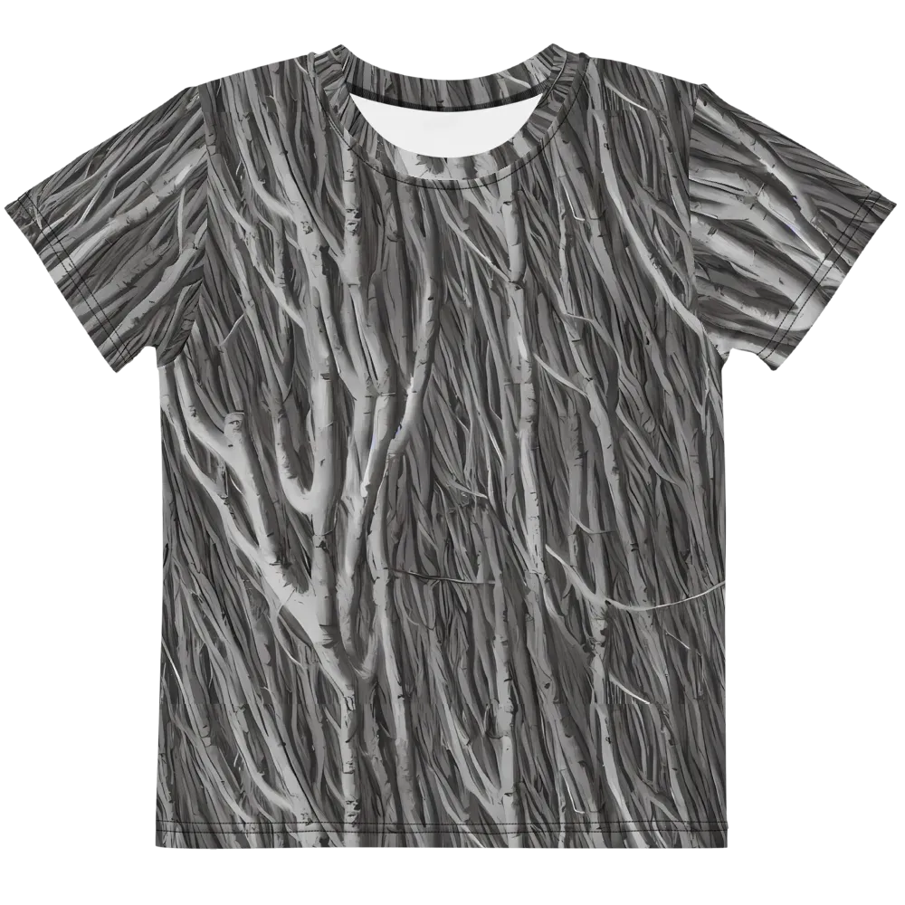 Glimmering Ghosts on Kids Crew Neck T-Shirt — Front