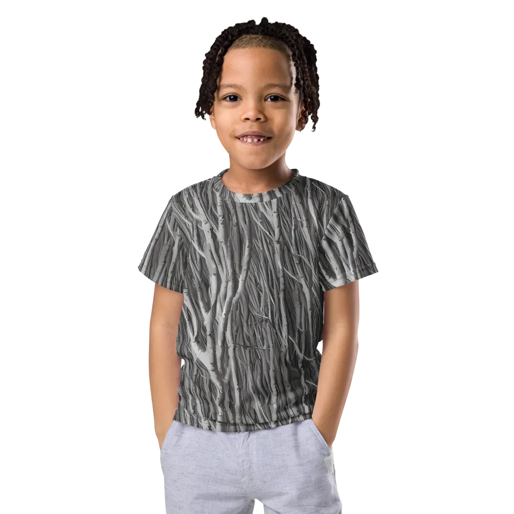 Glimmering Ghosts on Kids Crew Neck T-Shirt — Front