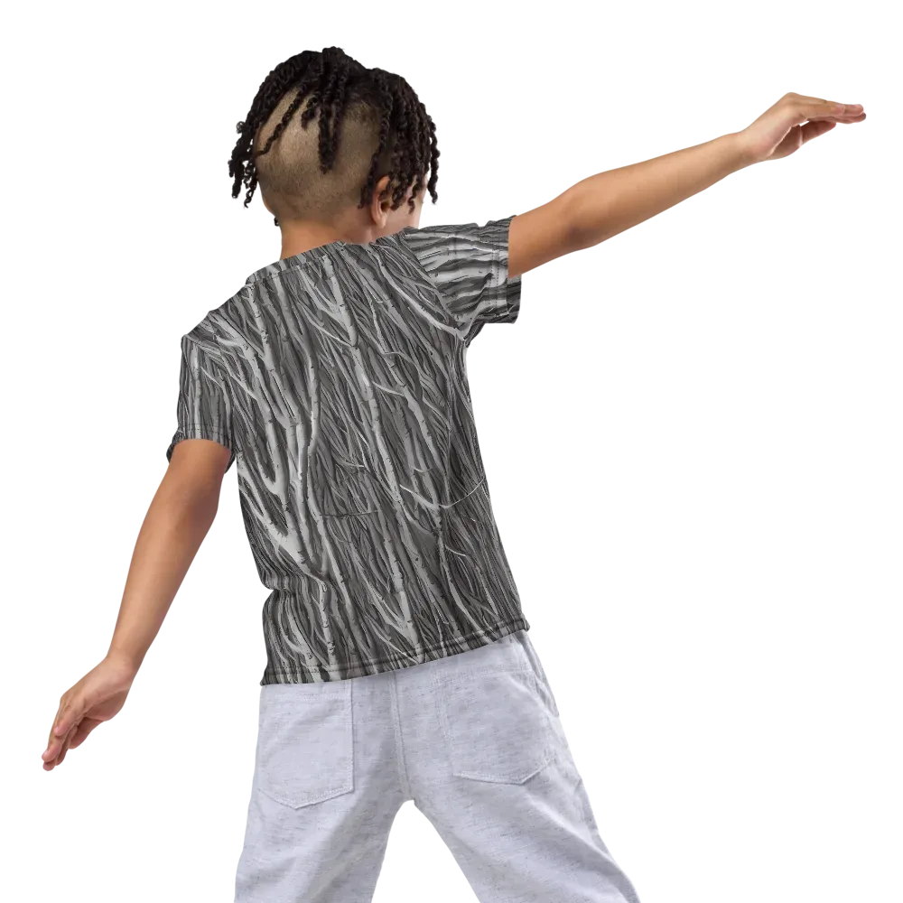 Glimmering Ghosts on Kids Crew Neck T-Shirt — Back