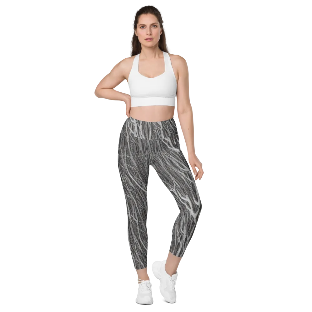 Glimmering Ghosts on Leggings with Pockets — Front