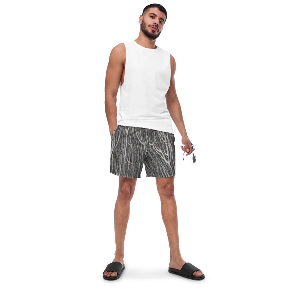 Glimmering Ghosts on Swim Trunks — Front