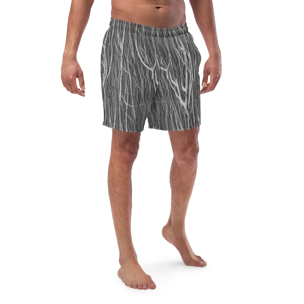 Glimmering Ghosts on Swim Trunks — Front