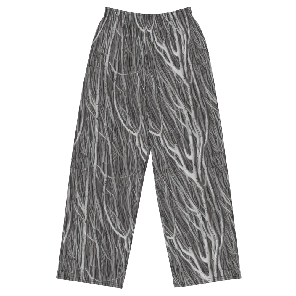 Glimmering Ghosts on Wide-Leg Pants — Front