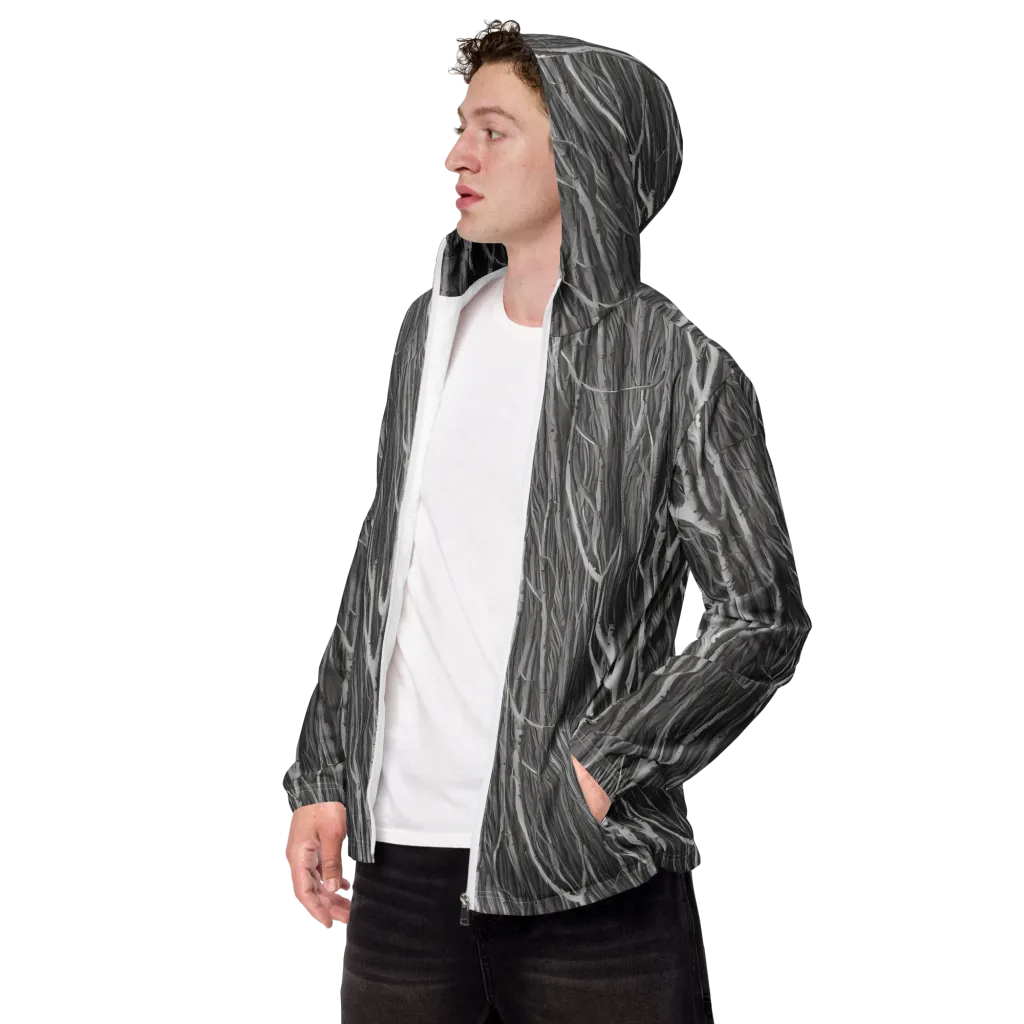 Glimmering Ghosts on Men's Windbreaker — Left Front