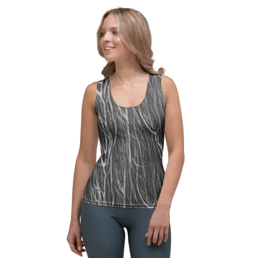 Glimmering Ghosts on a Women's Tank Top