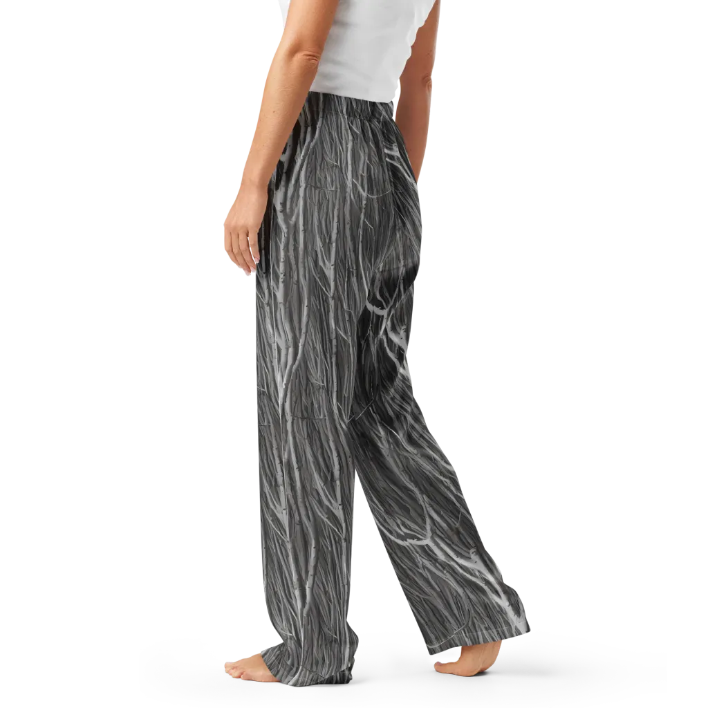 Glimmering Ghosts on Women's Pajama Pants — Left