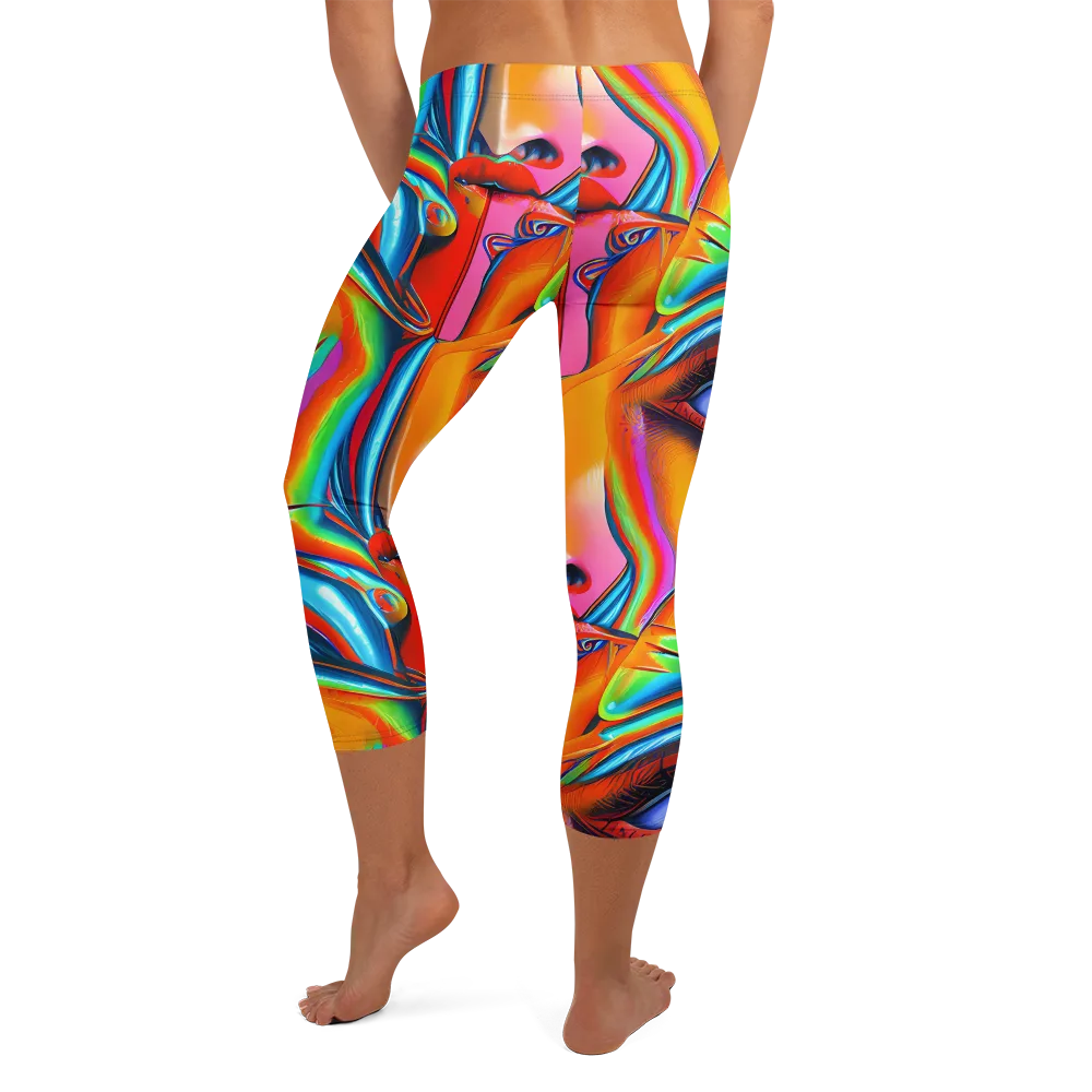 Kaleidovisions on Capri Leggings — Back