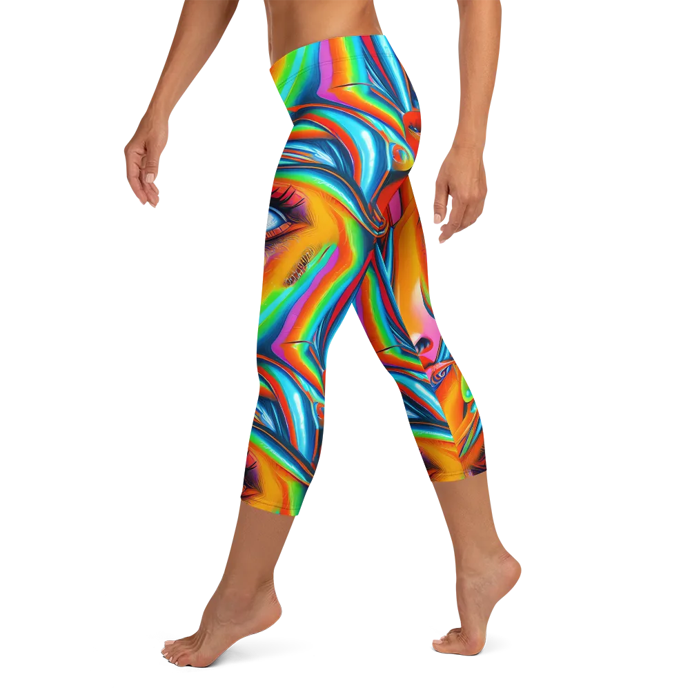 Kaleidovisions on Capri Leggings — Left