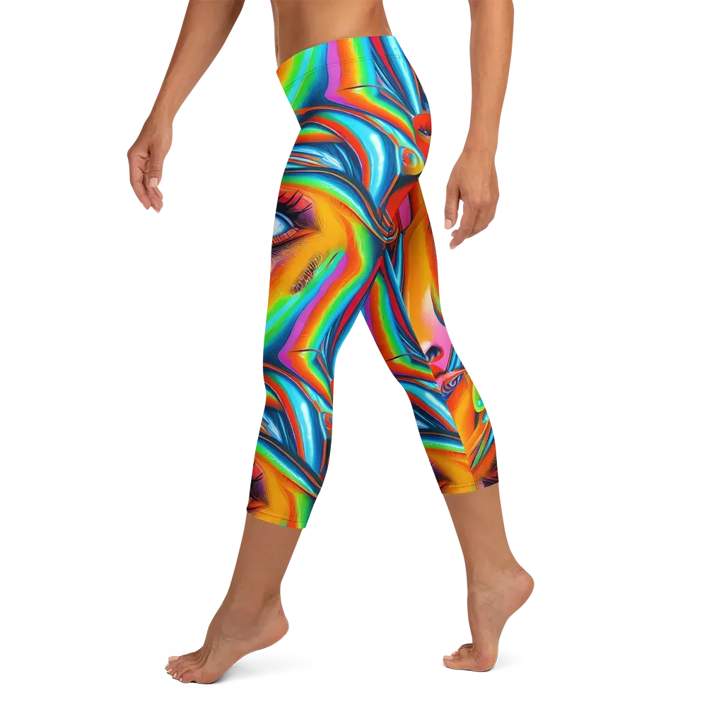 Kaleidovisions on Capri Leggings — Left