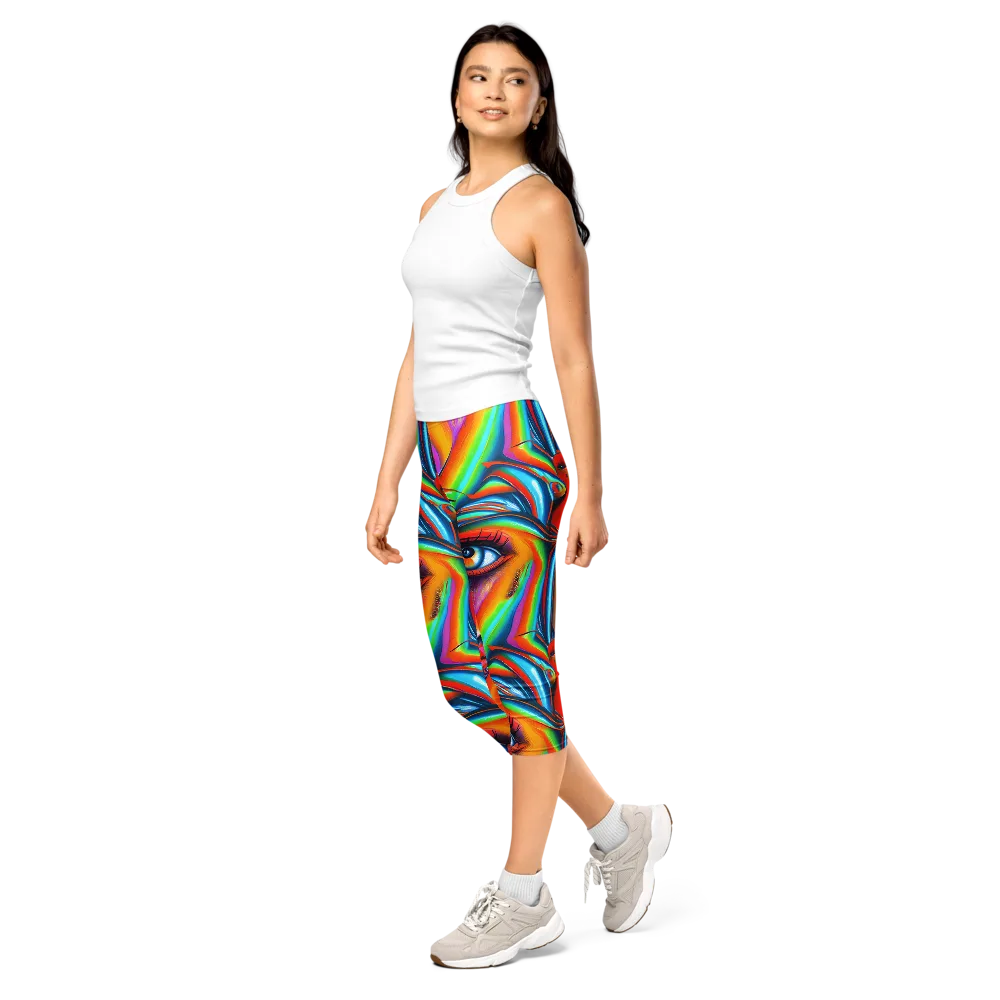 Kaleidovisions on Capri Leggings — Left Front