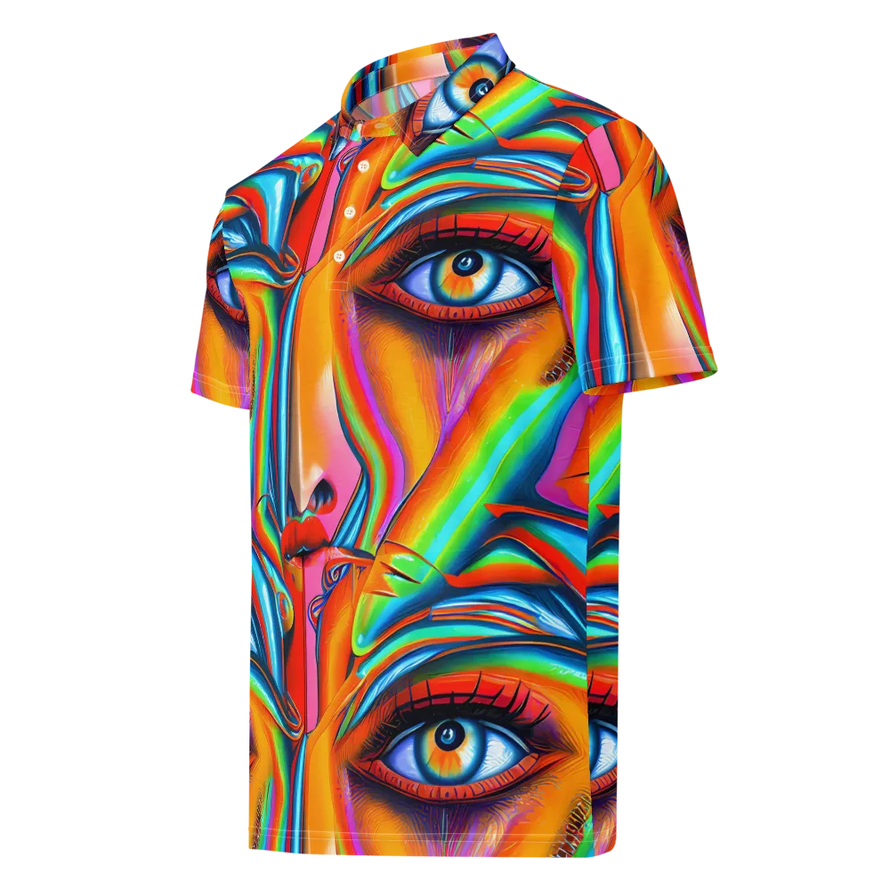 Kaleidovisions on Men's Slim Fit Polo Shirt — Left Front