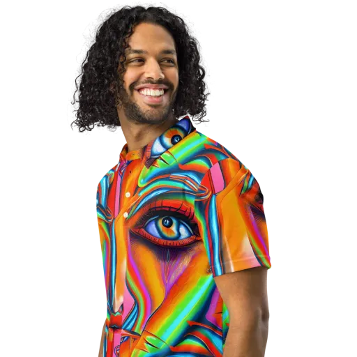 Kaleidovisions on a Men's Slim Fit Polo Shirt