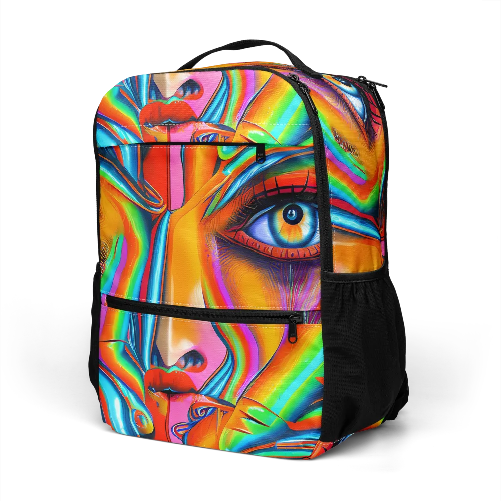 Kaleidovisions on Utility Backpack — Left Front