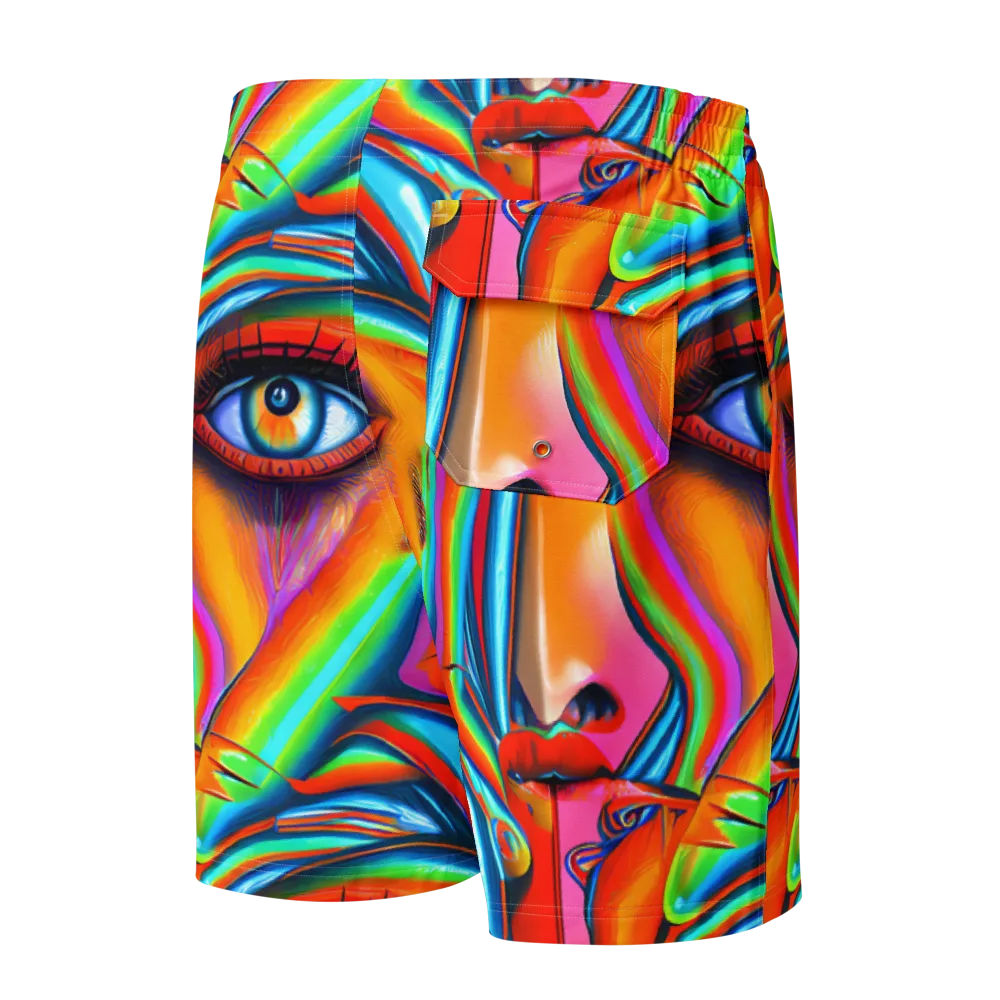 Kaleidovisions on Men's Board Shorts — Back