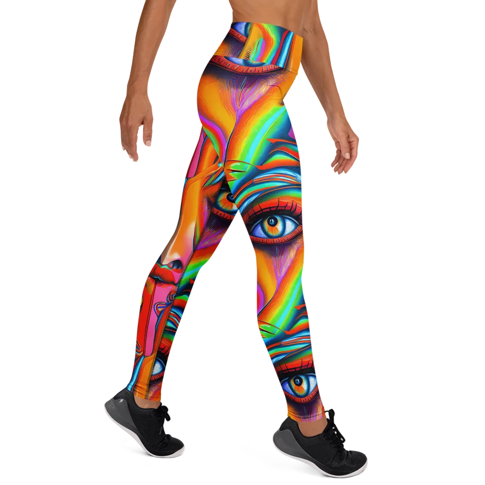 Kaleidovisions on Yoga Leggings — Right