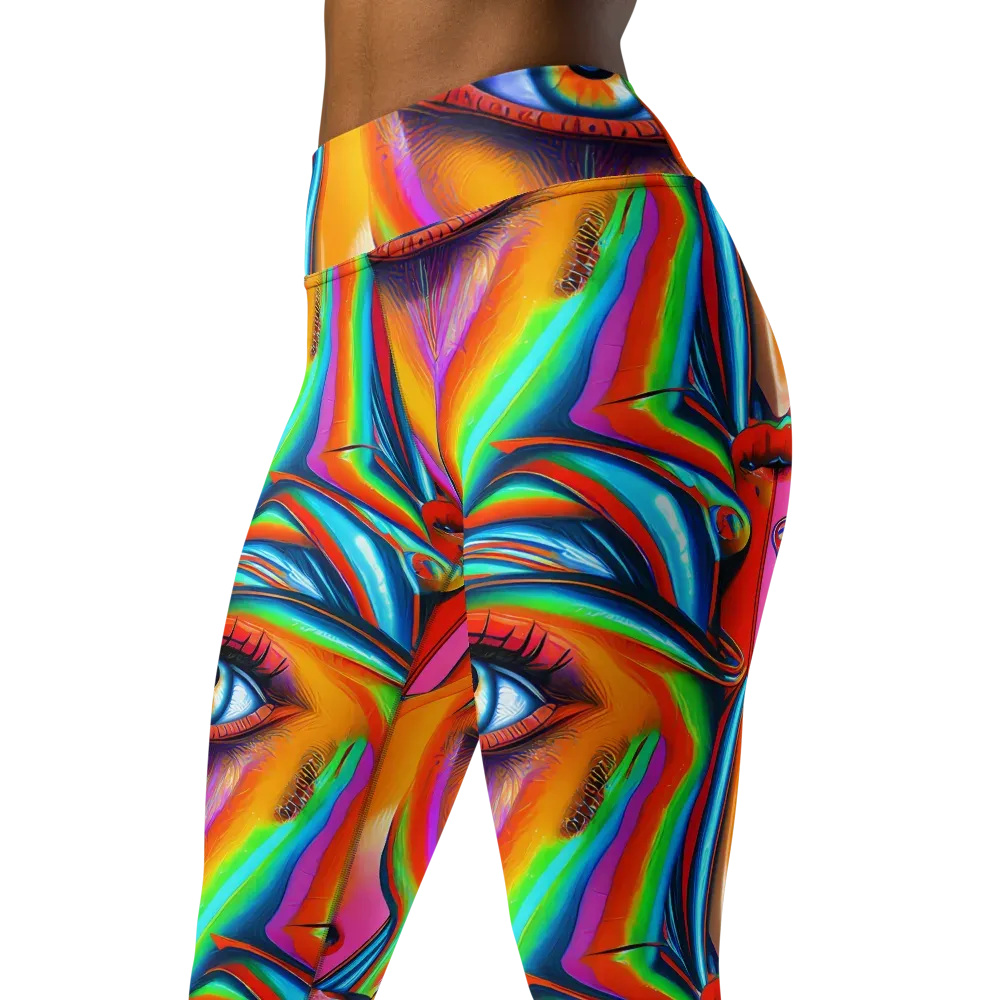 Kaleidovisions on Yoga Leggings — Left Front