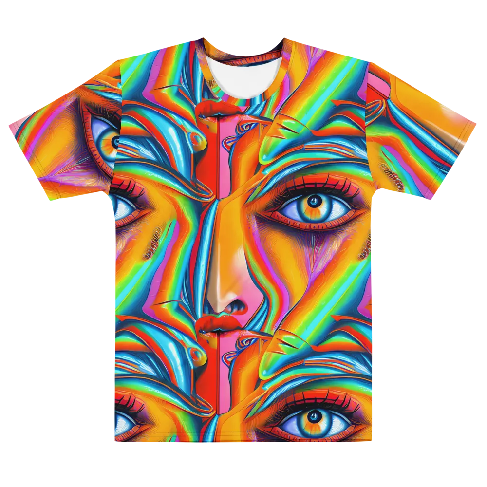Kaleidovisions on Men's Cotton Crew Neck T-Shirt — Front